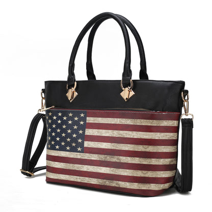 MKF Collection Lilian Vegan Leather Women FLAG Tote Bag by Mia K